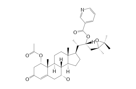 PETUNIASTERONE-B-22-NICOTINATE;(22R,24S)-1-ALPHA-ACETOXY-24,25-EPOXY-7-ALPHA-HYDROXY-22-NICOTINOYLOXY-ERGOST-4-EN-3-ONE
