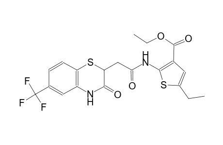 ethyl 5-ethyl-2-({[3-oxo-6-(trifluoromethyl)-3,4-dihydro-2H-1,4-benzothiazin-2-yl]acetyl}amino)-3-thiophenecarboxylate