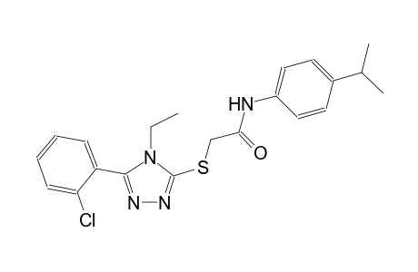2-{[5-(2-chlorophenyl)-4-ethyl-4H-1,2,4-triazol-3-yl]sulfanyl}-N-(4-isopropylphenyl)acetamide