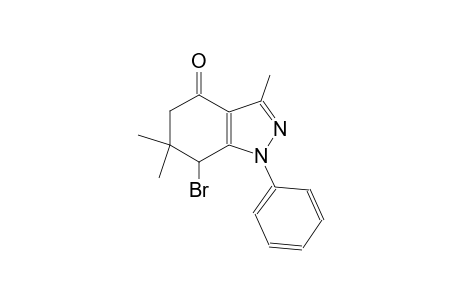 4H-indazol-4-one, 7-bromo-1,5,6,7-tetrahydro-3,6,6-trimethyl-1-phenyl-