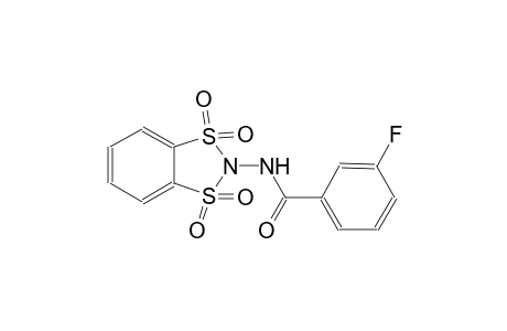 benzamide, 3-fluoro-N-(1,1,3,3-tetraoxido-1,3,2-benzodithiazol-2-yl)-