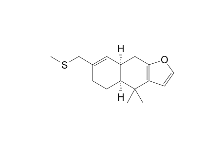 4,4-Dimethyl-7-[(methylthio)methyl]-(4aS,8aR)-4,4a,5,6,8a,9-hexahydronaphtho[2,3-b]furan