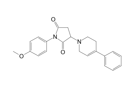 1-(4-Methoxyphenyl)-3-(4-phenyl-3,6-dihydro-2H-pyridin-1-yl)pyrrolidine-2,5-dione