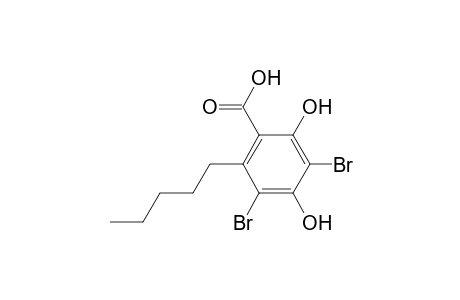 2,4-Dihydroxy-3,5-dibromo-6-pentylbenzoic acid