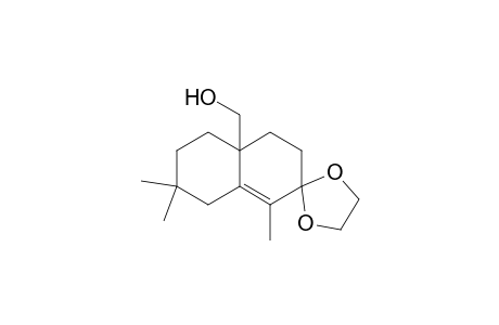 Spiro[1,3-dioxolane-2,2'(4'aH)-naphthalene]-4'a-methanol, 3',4',5',6',7',8'-hexahydro-1',7',7'-trimethyl-, (.+-.)-