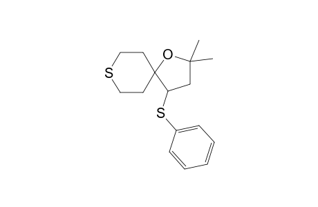 2,2-Dimethyl-4-(phenylsulfanyl)-1-oxa-8-thiaspiro[4,5]decane