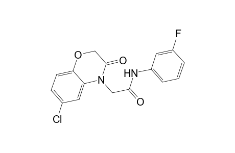 2-(6-Chloro-3-oxo-3,4-dihydro-2H-1,4-benzoxazin-4-yl)-N-(3-fluorophenyl)acetamide
