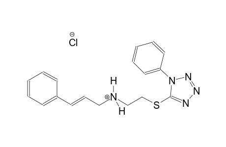(2E)-3-phenyl-N-{2-[(1-phenyl-1H-tetraazol-5-yl)sulfanyl]ethyl}-2-propen-1-aminium chloride