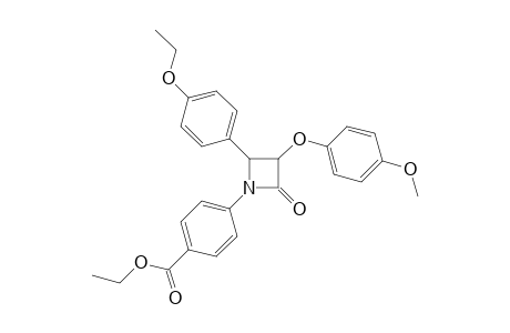 4-[2-(4-ethoxyphenyl)-3-(4-methoxyphenoxy)-4-oxo-1-azetidinyl]benzoic acid ethyl ester