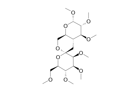 Methyl 1',6-anhydro-(2',3',4',6'-tetra-O-methyl-.alpha.,D-manno-hex-1'-ulopyranosyl(1-4a)-2,3-di-O-methyl-4a-carba-.alpha.,D-glucopyranoside