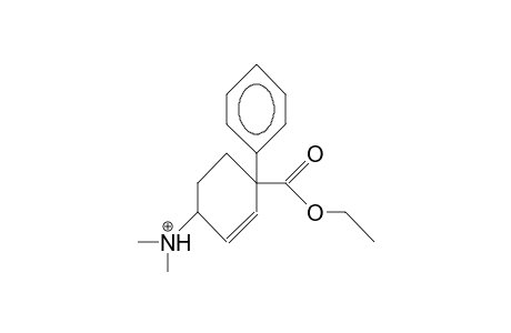 1-Dimethylamino-4-cis-ethoxycarbonyl-4-trans-phenyl-2-cyclohexene cation