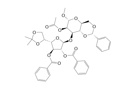 METHYL-2,3-DI-O-BENZOYL-5,6-O-ISOPROPYLIDENE-BETA-D-GALACTOFURANOSYL-(1->3)-2-O-ACETYL-4,6-O-BENZYLIDENE-ALPHA-D-MANNOPYRANOSIDE
