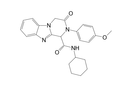 3-Oxo-2-(4-methoxyphenyl)-N-cyclohexyl-1,2,3,4-tetrahydropyrazino[1,2-a]benzimidazole-1-carboxamide