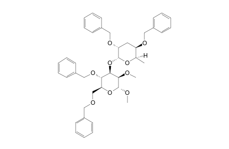 METHYL-3-O-(2,4-DI-O-BENZYL-3,6-DIDEOXY-ALPHA-D-XYLO-HEXOPYRANOSYL)-2-O-METHYL-4,6-DI-O-BENZYL-ALPHA-D-MANNOPYRANOSIDE