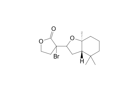 (+-)-trans-2-(1-Bromo-3-oxa-2-oxocyclopentyl)octahydro-4,4,7a-trimethylbenzo[b]-furan