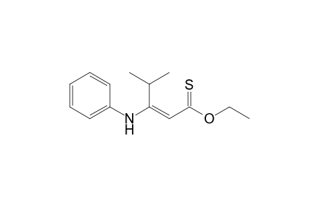 O-Ethyl 3-(phenylamino)-4-methylpent-2-enethioate