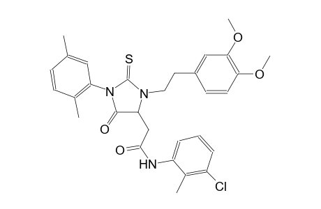 N-(3-chloro-2-methylphenyl)-2-[3-[2-(3,4-dimethoxyphenyl)ethyl]-1-(2,5-dimethylphenyl)-5-oxo-2-thioxo-4-imidazolidinyl]acetamide