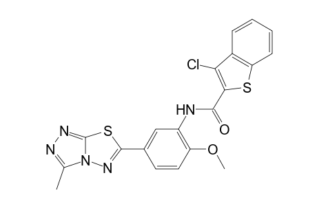 1-Benzothiophene-2-carboxamide, 3-chloro-N-[2-methoxy-5-(3-methyl[1,2,4]triazolo[3,4-b][1,3,4]thiadiazol-6-yl)phenyl]-