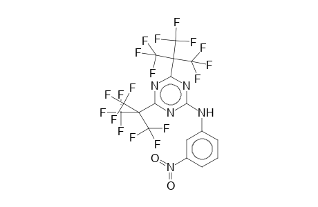 N-(3-Nitrophenyl)-4,6-bis[2,2,2-trifluoro-1,1-bis(trifluoromethyl)ethyl]-1,3,5-triazin-2-amine