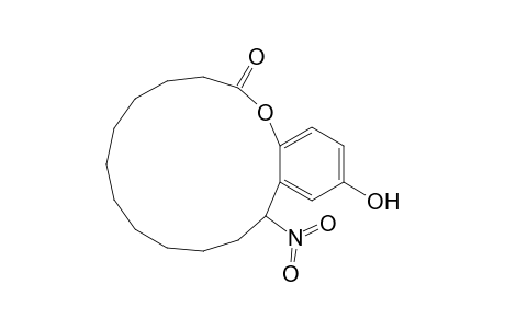 1-Benzoxacyclopentadecin-2(3H)-one, 4,5,6,7,8,9,10,11,12,13-decahydro-15-hydroxy-13-nitro-