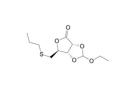 D-Ribonic acid, 2,3-O-(ethoxymethylene)-5-S-propyl-5-thio-, .gamma.-lactone