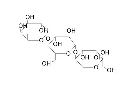 ALPHA-L-FUCOPYRANOSYL-(1->4)-BETA-D-GLUCOPYRANOSYL-(1->4)-ALPHA-D-TAGATOPYRANOSE