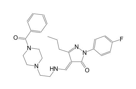 3H-pyrazol-3-one, 4-[[[2-(4-benzoyl-1-piperazinyl)ethyl]amino]methylene]-2-(4-fluorophenyl)-2,4-dihydro-5-propyl-,