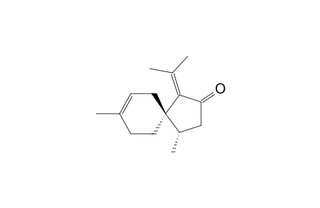 (-)-ALPHA-ALASKEN-8-ONE;(4R,5S)-4,8-DIMETHYL-1-(1-METHYLETHYLIDEN)-SPIRO-[4.5]-DEC-7-EN-2-ONE