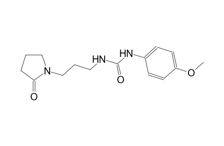 urea, N-(4-methoxyphenyl)-N'-[3-(2-oxo-1-pyrrolidinyl)propyl]-
