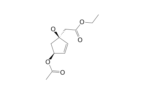 (1S*,4S*)-4-ACETOXY-1-(CARBETHOXYMETHYL)-2-CYCLOPENTEN-1-OL