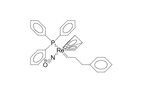 /.eta.-5/-Cyclopentadienyl-nitroso-triphenylphosphino-trans-3-phenyl-1propylidene rhenium cation