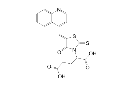 pentanedioic acid, 2-[(5Z)-4-oxo-5-(4-quinolinylmethylene)-2-thioxothiazolidinyl]-
