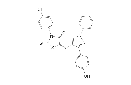 3-(4-chlorophenyl)-5-((3-(4-hydroxyphenyl)-1-phenyl-1H-pyrazol-4-yl)methylene-2-thioxothiazolidin-4-one)