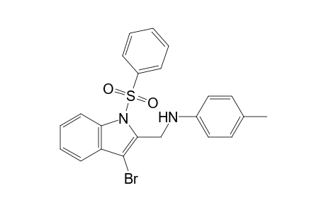 (1-besyl-3-bromo-indol-2-yl)methyl-(p-tolyl)amine
