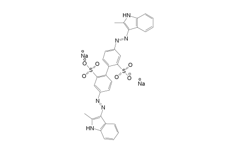 [1,1'-Biphenyl]-2,2'-disulfonic acid, 4,4'-bis[(2-methyl-1H-indol-3-yl)azo]-, disodium salt