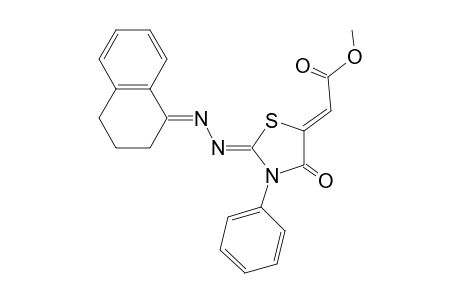 (Z)-Methyl 2-[(2Z)-2-[(E)-(3,4-dihydronaphthalen-1(2H)-ylidene)hydrazono]-4-oxo-3-phenylthiazolidin-5-ylidene]-acetate