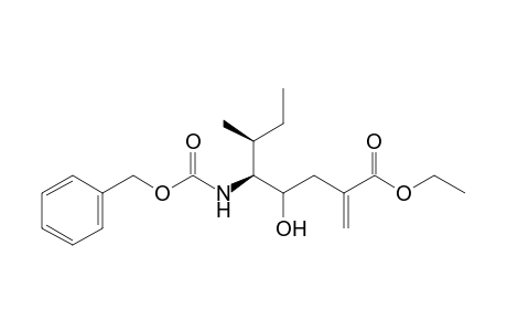 (4RS,5S,6S)-5-(Benzyloxycarbonylamino)-4-hydroxy-6-methyl-2-methyleneoctanoic acid ethyl ester