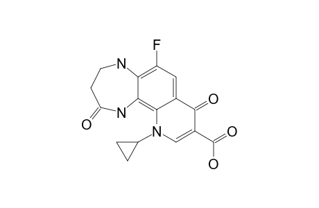 11-CYCLOPROPYL-2,8-DIOXO-6-FLUORO-2,3,4,5,8,11-HEXAHYDRO-1H-[1,4]-DIAZEPINO-[2,3-H]-QUINOLINE-9-CARBOXYLIC-ACID