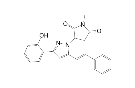 1-(1'-Methyl-2',5'-dioxo-3'-pyrrolidinyl)-5-styryl-3-(2"-hydroxyphenyl)-pyrazole