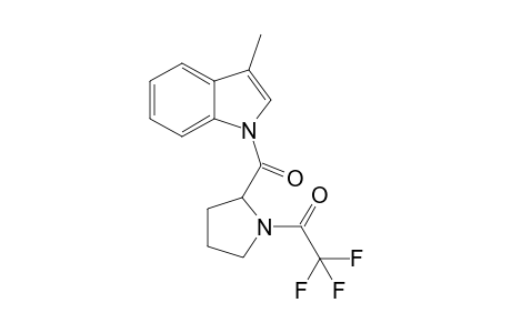 2,2,2-trifluoro-1-(2-((3-methyl-1H-indol-1-yl)carbonyl)pyrrolidin-1-yl)ethan-1-one