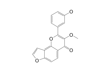 PONGAPINNOL-C;3'-HYDROXY-3-METHOXY-FURO-[8,7-4'',5'']-FLAVONE