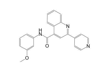 4-quinolinecarboxamide, N-(3-methoxyphenyl)-2-(4-pyridinyl)-