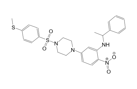 benzenemethanamine, alpha-methyl-N-[5-[4-[[4-(methylthio)phenyl]sulfonyl]-1-piperazinyl]-2-nitrophenyl]-
