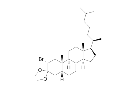 2.alpha.-Bromo-3,3-dimethoxy-5.beta.-cholest-7-ene