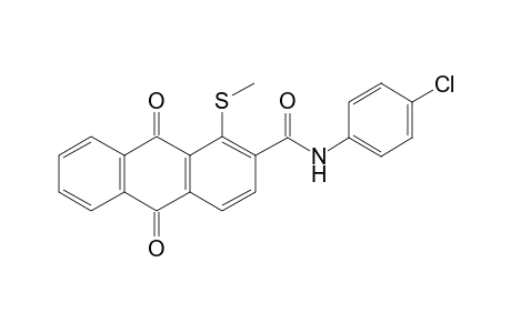N-(4-chlorophenyl)-1-(methylthio)-9,10-dioxo-2-anthracenecarboxamide