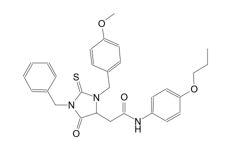 2-[1-benzyl-3-(4-methoxybenzyl)-5-oxo-2-thioxo-4-imidazolidinyl]-N-(4-propoxyphenyl)acetamide