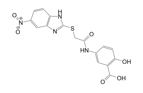 2-hydroxy-5-({[(5-nitro-1H-benzimidazol-2-yl)sulfanyl]acetyl}amino)benzoic acid