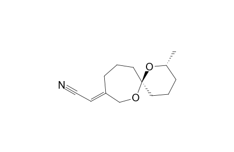 (E,2R*,6S*)-2-Methyl-1,7-dioxaspiro[5.6]dodec-9-ylideneacetonitrile