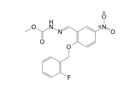 methyl (2E)-2-{2-[(2-fluorobenzyl)oxy]-5-nitrobenzylidene}hydrazinecarboxylate