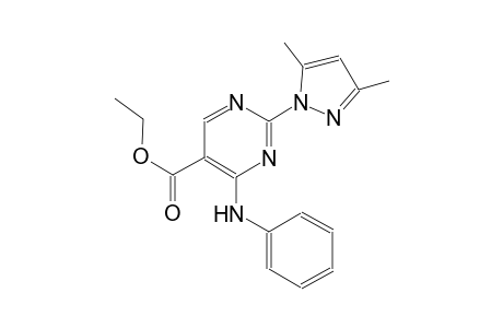 ethyl 4-anilino-2-(3,5-dimethyl-1H-pyrazol-1-yl)-5-pyrimidinecarboxylate